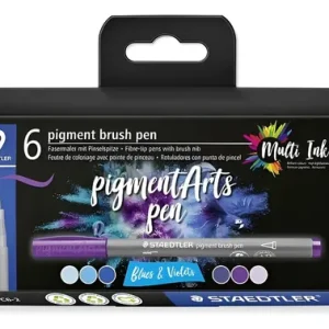 Set De Marcadores X 6 Colores Pincel Arts Pen Staedtler