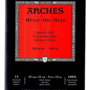 Canson Arches Block Papel Oleos 23x31 Cm 12 Hs 300 Grs Fino