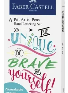 Marcadores Pitt Artist Lettering Pastel Set X 6 Faber Castel