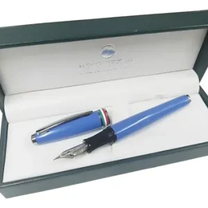 Pluma Estilográfica Monteverde Aldo Domani Omniflex Tinta Azul Negro Blue Azul Y Negro