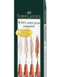 Marcadores Pitt Artist Sanguineo Set X 4 Faber Castell