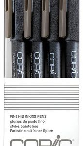 Set De 4 Marcadores Copic Multiliner Gris Calido
