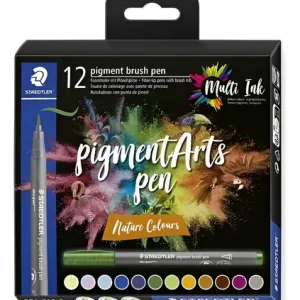 Set Marcadores Pincel Tinta Pigmentada X 12 Colors Staedtler