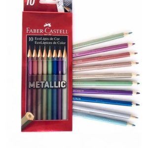 Lapiz Faber Castell Metallic X 10 Lapices Color Metal Largos