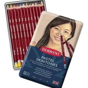 Lapices Derwent Pastel Skintones X 12 Caja Metalica