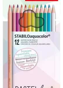Lápices Acuarelables Stabilo Aquacolor Pastel Love 12 Colores 4b Imagen