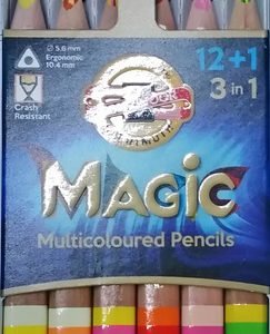 Lapices Multicolores Koh-i-noor Jumbo Magic 12+1
