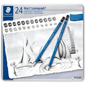 Lapices Staedtler Mars Lumograph X 24 Caja Metalica