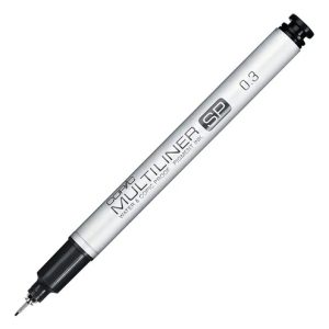 Copic Multiliner Marcador De Tinta Negra Punta Redonda 0.3mm