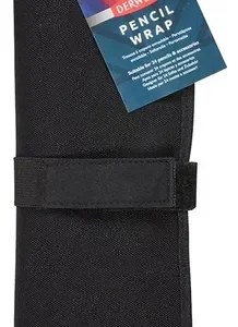 Cartuchera Enrollable Derwent Negra Espacio Para 24 Lápices Negro Wrap