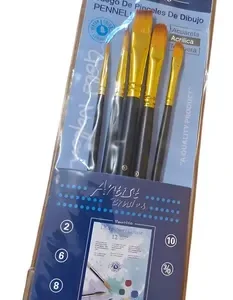 Set Pinceles Giorgione X5 Para Acuarela Acrílico Y Óleo Modelo G-158h Acuarelas