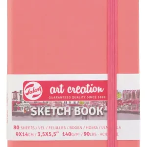 Libreta Art Creation Rojo Coral 9x14cm 140gr 80hjas