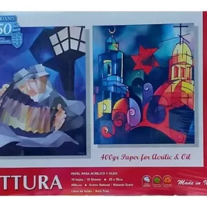 Block Fabriano Pittura Acrilico Oleo 25 X 35 Cm 400 Grs 10 H