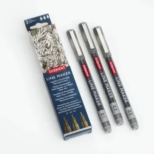 Derwent Set Microfibras Permanentes Color Gris X 3 Unidades