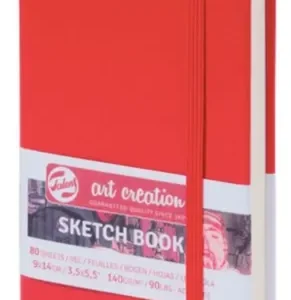 Sketchbook Dibujo Pasta De Color 80h 140g 9x14cm Color Rojo