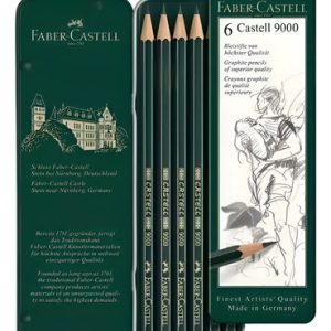 Faber-castell Lapiz Grafito Castell 9000 Set X 6 Unidades