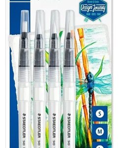 Pinceles Water Brush Staedtler Set X 4 Unidades Cerdas Transparente
