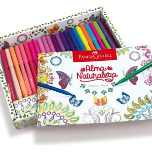 Set Alma Naturaleza + Marcadores Faber Fiesta X 60