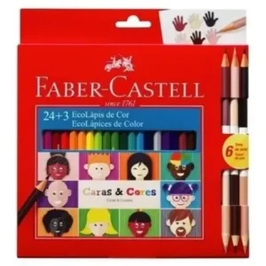 Faber Castell Lapices Caras Y Colores X 24 + 3 Bicolor Piel