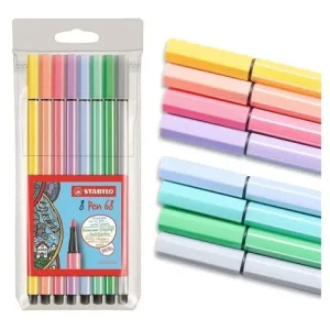Marcador Stabilo Point 68 X 8 Pastel Tu-libreria