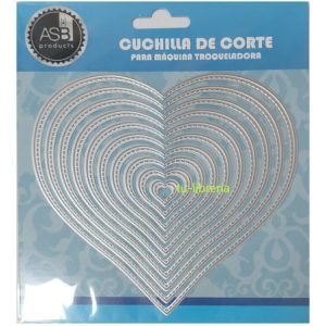 Scrapbooking Troqueles Corazones X 10 Medidas Cuchillas