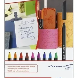 Edding Marcadores 1200 X 10 Unidades Caja De Metal