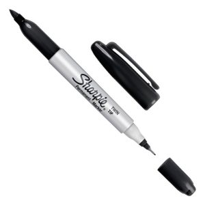 Marcador Permanente Sharpie Doble Punta Negro Fino Y Extra F