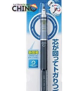 Portaminas Uni-ball Kuru Toga 0,3mm Negro Rotativo Con Goma Y Grip