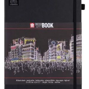 Croquera Sakura 80hj 140gr Negro 21x30cm A4