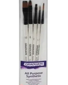Pinceles Set Classic Daler Rowney X 5 Pelo Sintetico