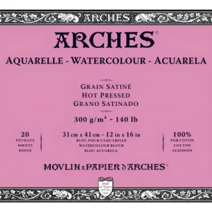 Canson Arches Block Acuarela 31x41 Cm 20 Hs 300 Grs Satinado