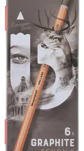 Lápices De Grafito Bruynzeel Expression Hb A 8b Pack De 6 En Lata