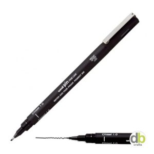 Uni Pin Cs1-200 Tinta Pigmentada Punta Chisel 1.0
