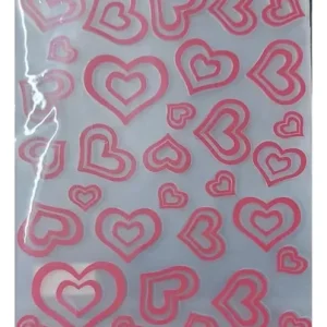 Carpeta Embossing Relieve 10 X 15cm Textura Corazones