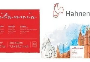 Bloc Hahnemuhle Britannia 20 X 50 Cm 12 Hojas 300 Grs