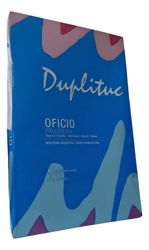 Resma Duplituc Oficio 22 X 34 Cm 70 Grs 500 Hjs Blanco