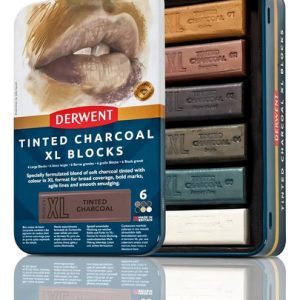 Tinted Charcoal Xl Blocks Derwent X 6 Colores Trazo Charcoal Color