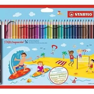 Lápices Acuarelables Stabilo Colores Surtidos Caja Cartón X 37