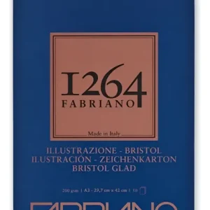 Block Papel Fabriano 1264 Bristol A3 200 Grs 50 Hjs