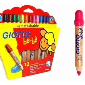 Lapices De Colores Giotto Bebe X12 Unidades Lavables Gruesos