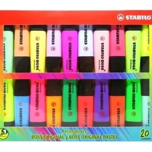 Resaltadores Stabilo Boss Set X 20 Colores Neon Y Pastel