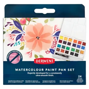 Acuarelas Derwent 24 Colores Alta Pigmentación Watercolour Set Set 24