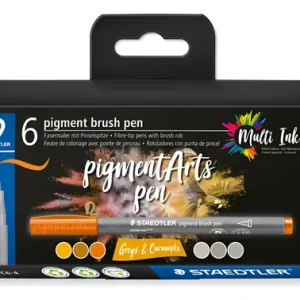 Set De Marcadores X 6 Colores Pincel Arts Pen Staedtler