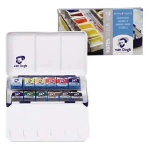 Acuarelas Van Gogh 12 Colores Caja Metálica Artistas Profesionales