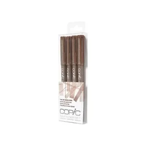 Marcador Copic Multi Liner Set 4 Piezas Marrón Tipo Copic Marker