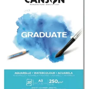 Canson Block Graduate Acuarela 250 Grs A3 X 20 Hojas Blanco