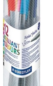 Marcadores Triplus Set X 12 Colores Estuche Plastico Pr12