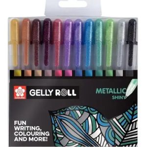 Set Sakura Gelly Roll Metalico Shiny X 12 Roller