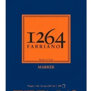 Block De Papel Marker Fabriano 1264 A4 100 Hojas Para Marcadores Y Lápices Blanco