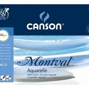 Block Acuarela Canson Montval Grano Fino 32x41cm 200g 40 Hojas Blanco